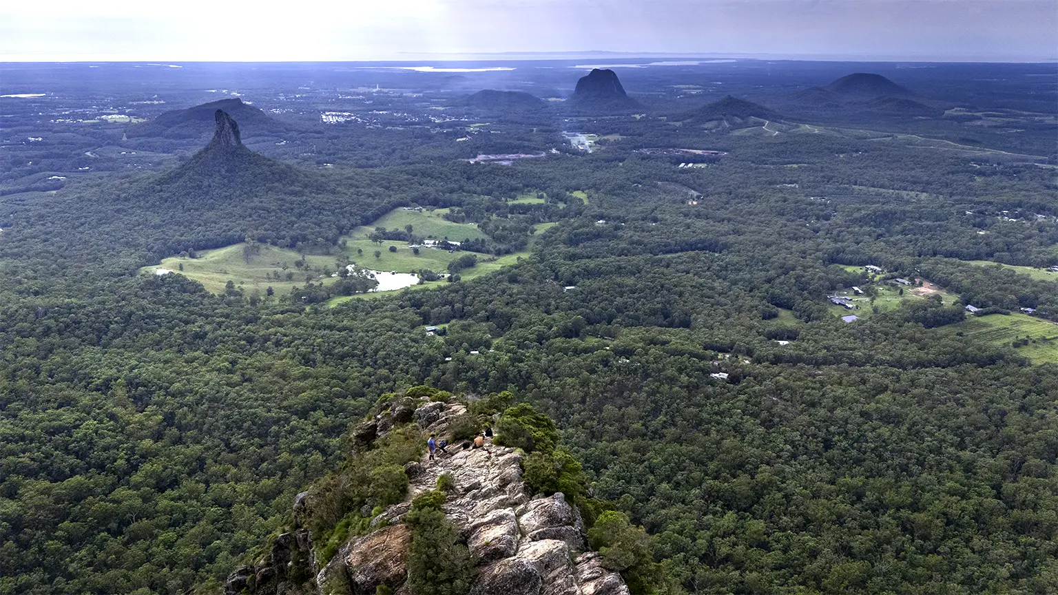 mount-beerwah-summit-drone shot